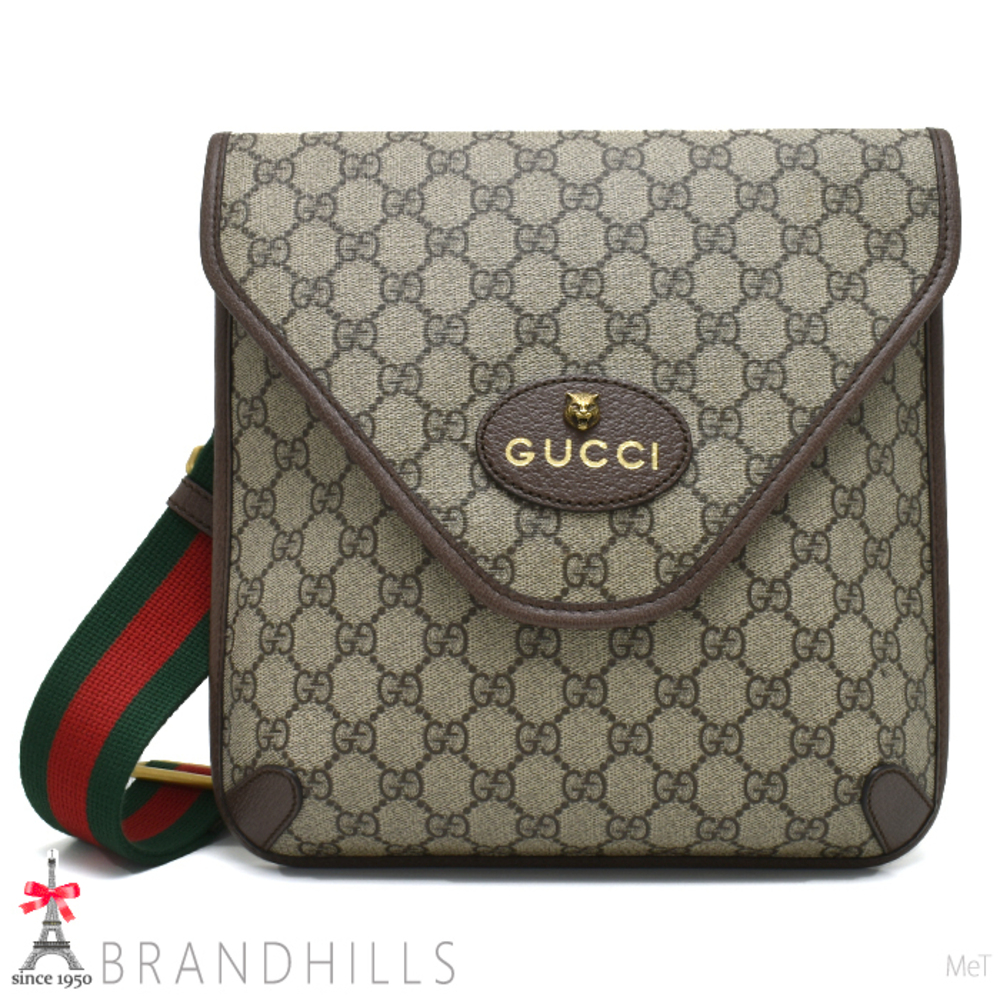 Gucci Neo GG Supreme Shoulder Bag Beige Ebony Messenger